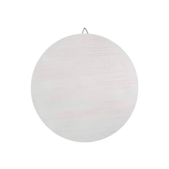 18" Whitewashed Round Plaque by Make Market®